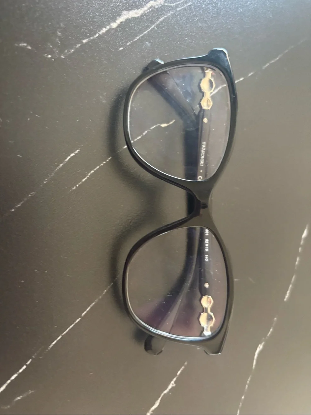 Swarovski Black Cat-Eye Women's Glasses